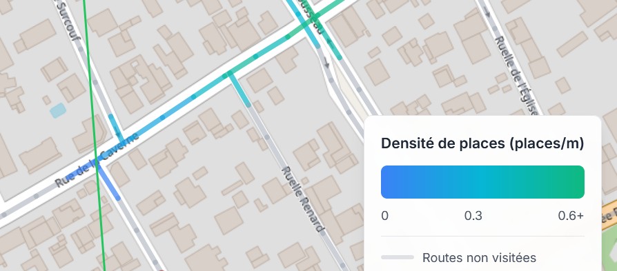 Densité du stationnement visualisée